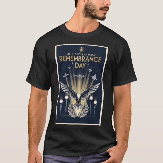 USAF Art Deco T-Shirt Remembrance Day Edition (Front)