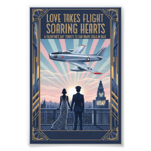 USAF Art Deco Valentine Edition Photo Print