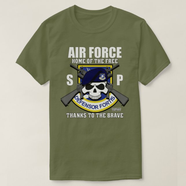 USAF Security Forces - Security Police Veteran T-S T-Shirt (Design Front)