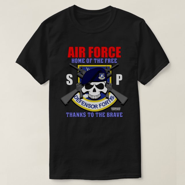 USAF Security Forces - Security Police Veteran T-S T-Shirt (Design Front)