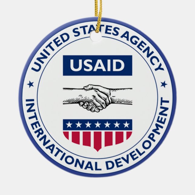 USAID Custom Ceramic Tree Decoration (Front)