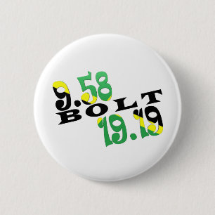 Usain Bolt Berlin 2 WR Jamaican Flag 6 Cm Round Badge