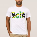 Usain Bolt Jamaican Flag T-shirt<br><div class="desc">Designed exclusively for true fans of Jamaica's sprint sensation and the fastest man alive,  Usain Bolt.</div>