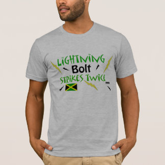 usain lightning bolt strikes twice - T-Shirt