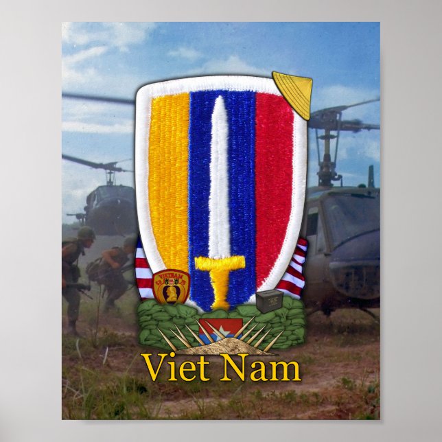 USARV Vietnam Nam War Patch Print (Front)