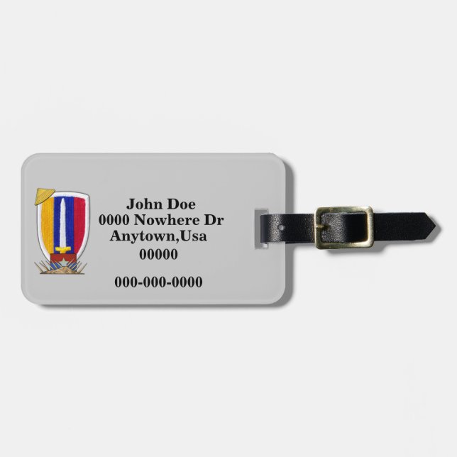 USARV Vietnam War Patch Luggage Tag (Front Horizontal)