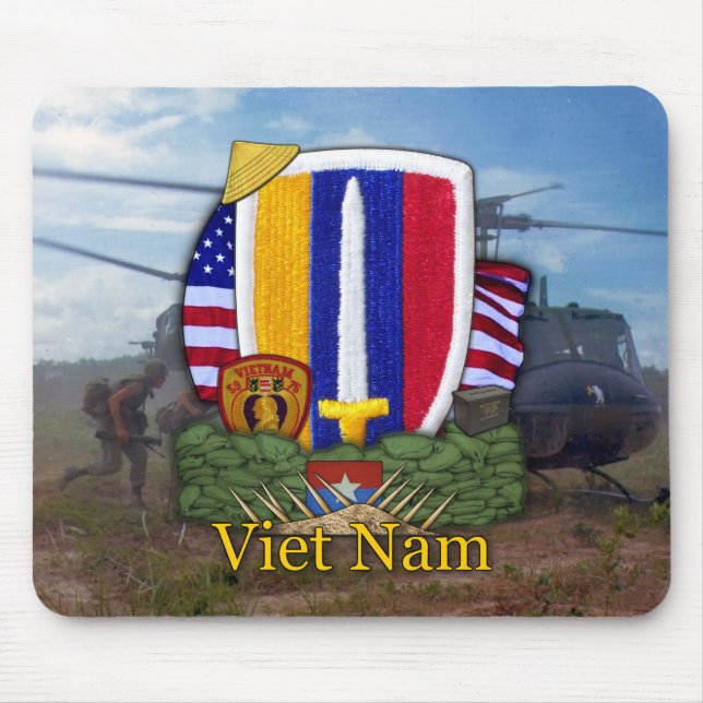 usarv vietnam war patch veterans vets Mousepad (Front)