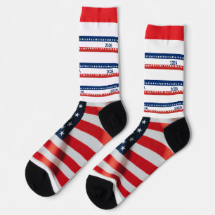 USA's 250th Anniversary 1776 2026 Red White Blue Socks
