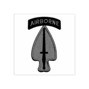 USASOC PSYOP SOF Sine Pari Veterans LRRPS Recon Rubber Stamp