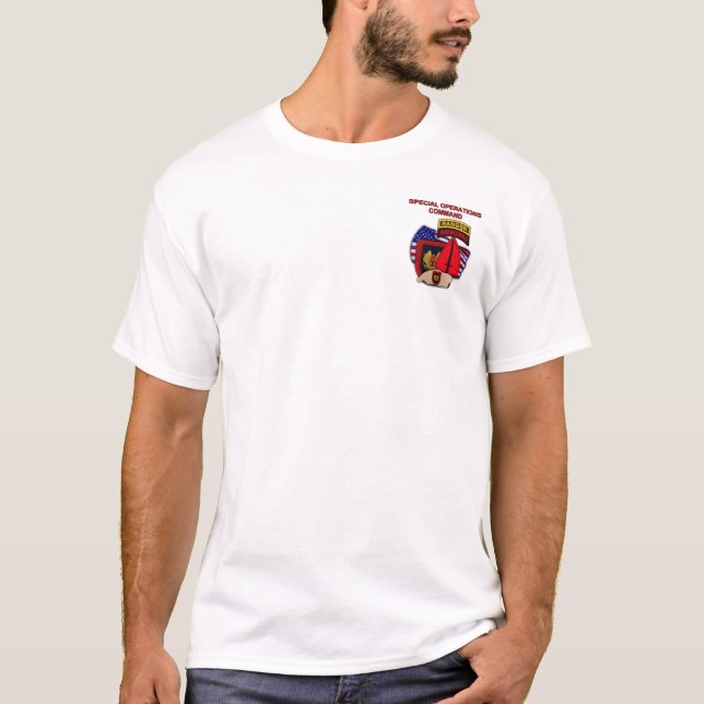 usasoc special operations command patch t shirt (Front)