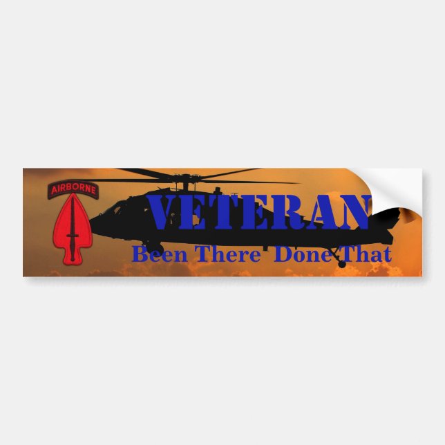 usasoc special ops command veterans vets bumper sticker (Front)