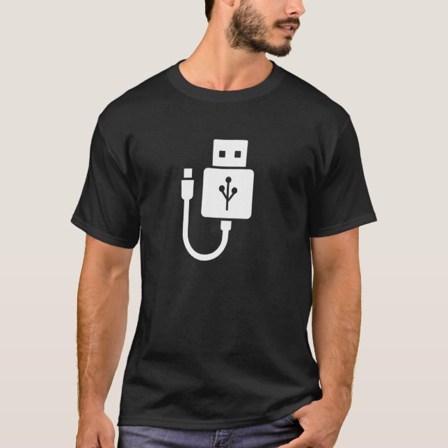 USB Cell Phone Charger T-Shirt (Front)