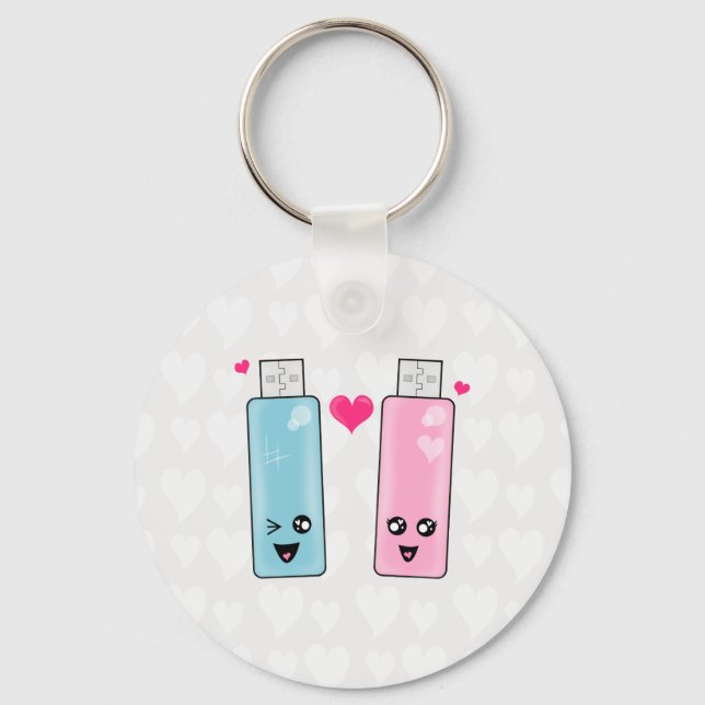 USB Flash Drive Love Key Ring (Front)