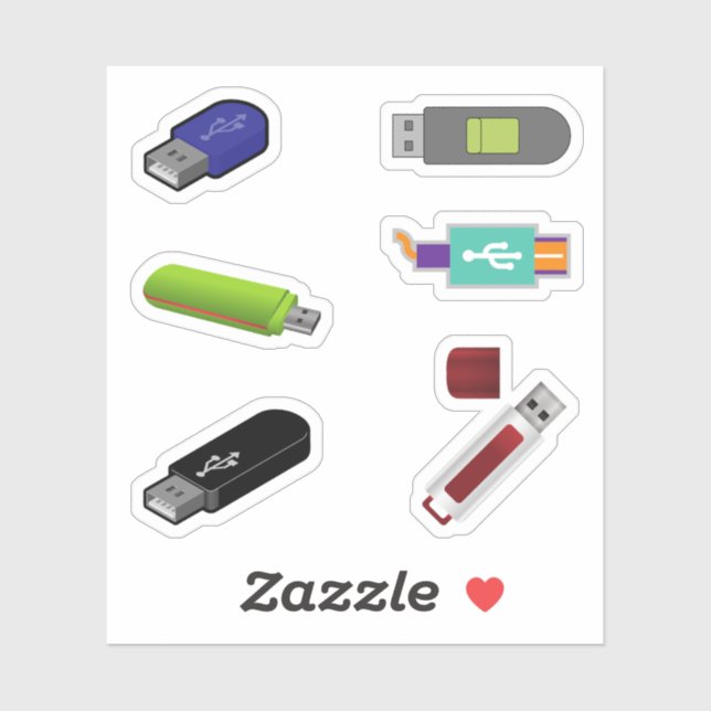 USB Flash Drive Stickers (Sheet)