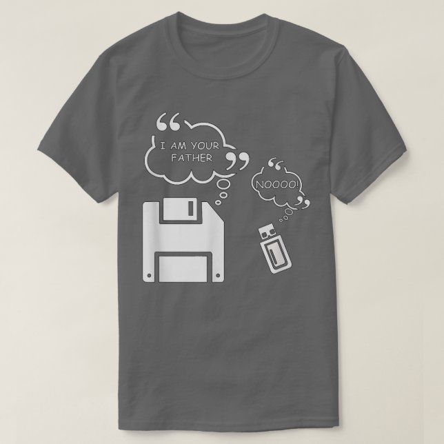 USB Floppy Disc I Am Your Father   Computer Tech U T-Shirt (Design Front)