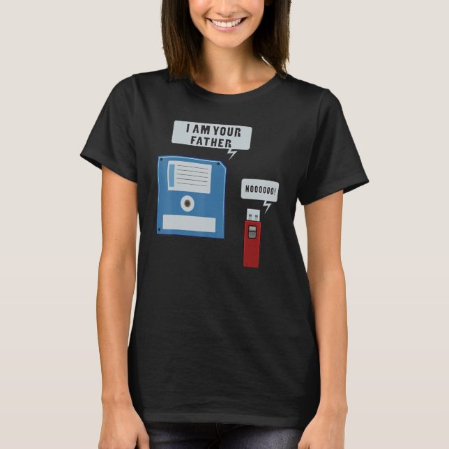 Usb Floppy Disc I Am Your Father T-Shirt (Front)