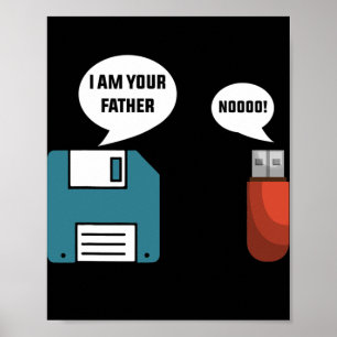 USB I am Your FATHER Funny Computer Geek Nerd Poster