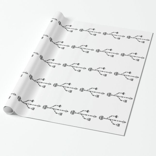 USB LOGO BAR CODE Computer Barcode Pattern Design Wrapping Paper (Unrolled)