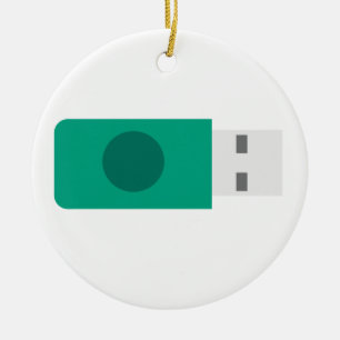 USB Stick Ceramic Tree Decoration