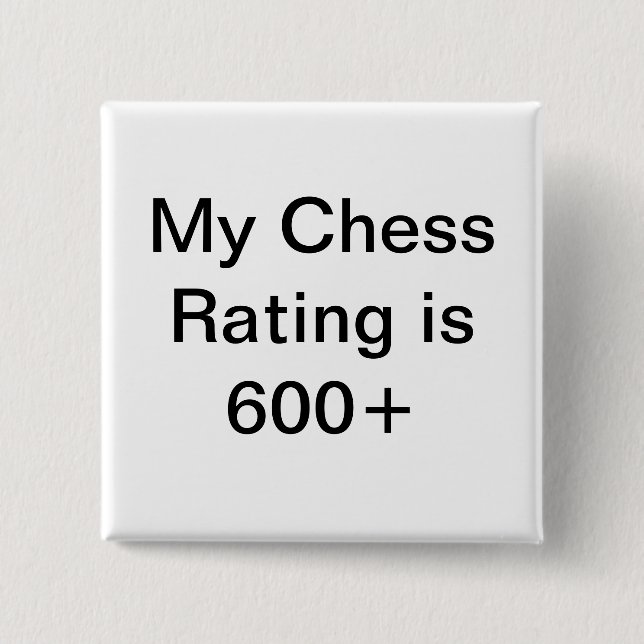 USCF chess rating button 600+ (Front)