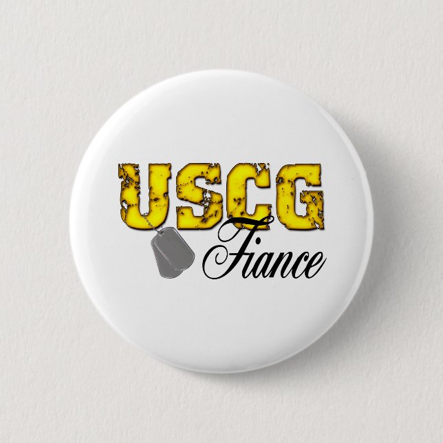 uscg99fiance 6 cm round badge (Front)