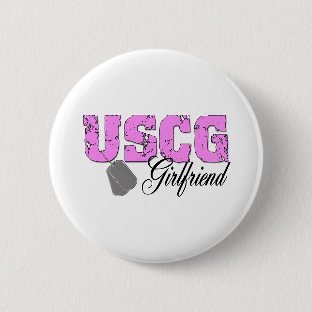 uscg99girlfriend2 6 cm round badge (Front)