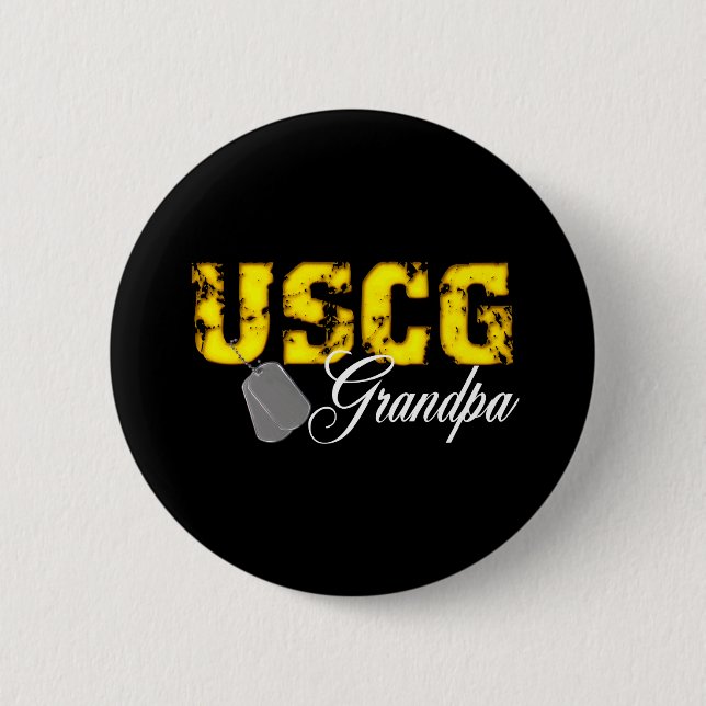 uscg99grandpablk 6 cm round badge (Front)