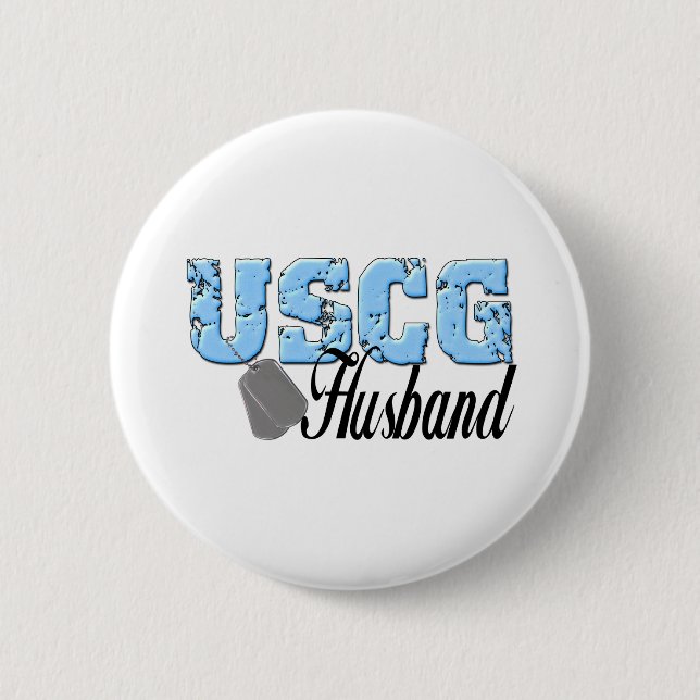 uscg99husband3 6 cm round badge (Front)