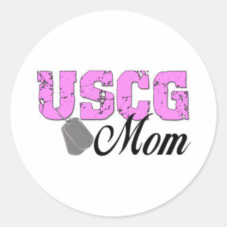 uscg99mom2 classic round sticker