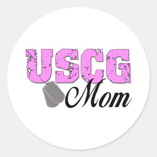 uscg99mom2 classic round sticker (Front)