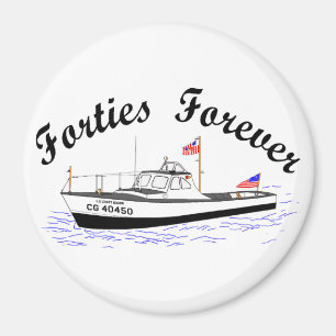 USCG 40 Foot Utility Boat Large # 40450 Clip Art Magnet