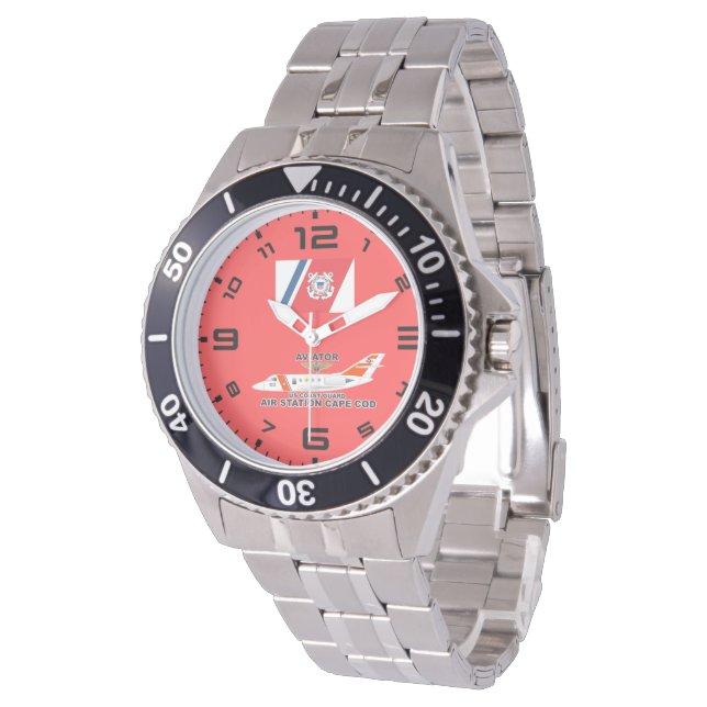USCG Air Station Cape Cod Aviator Watch (Angled)