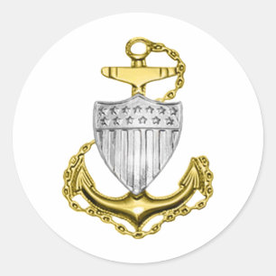 USCG Anchor Classic Round Sticker