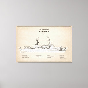 USCG Cutter Hamilton whec-715 - SBD Canvas Print