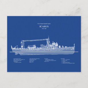 USCG Cutter Icarus wpc-110 - ABD Postcard