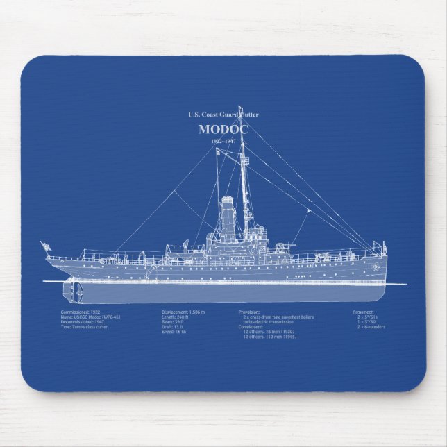 USCG Cutter Modoc wpg-46 - ABD Mouse Pad (Front)