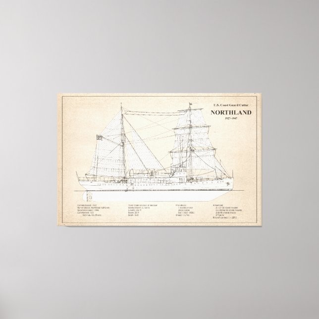 USCG Cutter Northland wpg-49 - SBD Canvas Print (Front)