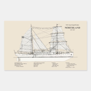 USCG Cutter Northland wpg-49 - SBD Rectangular Sticker