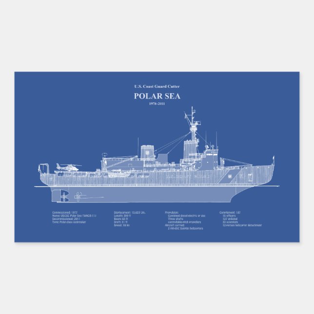 USCG Cutter Polar Sea wagb-11 - ABD Rectangular Sticker (Front)