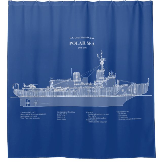 USCG Cutter Polar Sea wagb-11 - ABD Shower Curtain (Front)