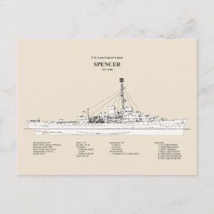 USCG Cutter Spencer wpg-36 - SBD Postcard
