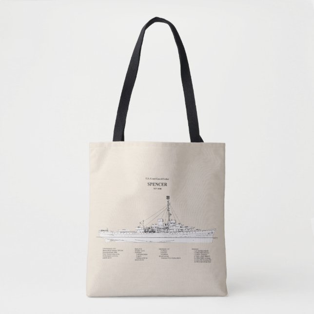 USCG Cutter Spencer wpg-36 - SBD Tote Bag (Front)