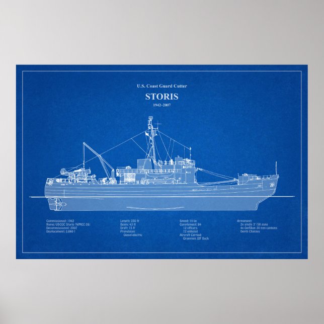 USCG Cutter Storis wmec-38 – ABD Poster (Front)