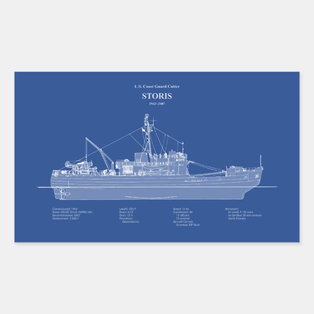USCG Cutter Storis wmec-38 – ABD Rectangular Sticker (Front)