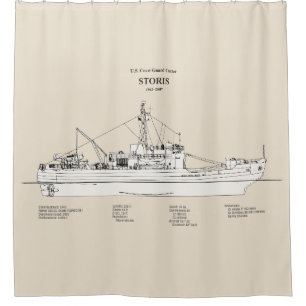 USCG Cutter Storis wmec-38 - SBD Shower Curtain