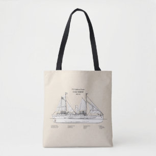 USCG Lighthouse Tender Columbine - SBD Tote Bag