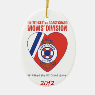 USCG Moms' Division Oval Ornament 2012