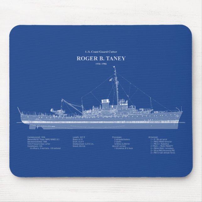 USCG Roger B. Taney whec-37 – ABD Mouse Pad (Front)