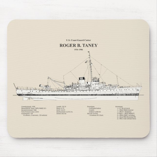 USCG Roger B. Taney whec-37 - SBD Mouse Pad (Front)