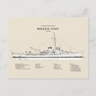 USCG Roger B. Taney whec-37 - SBD Postcard